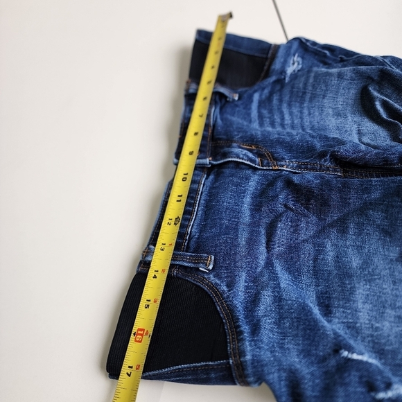 ISABEL Women's MATERNITY Denim Cut Off Jean Shorts Side Stretch Boyfriend Sz 2 - Picture 8 of 10